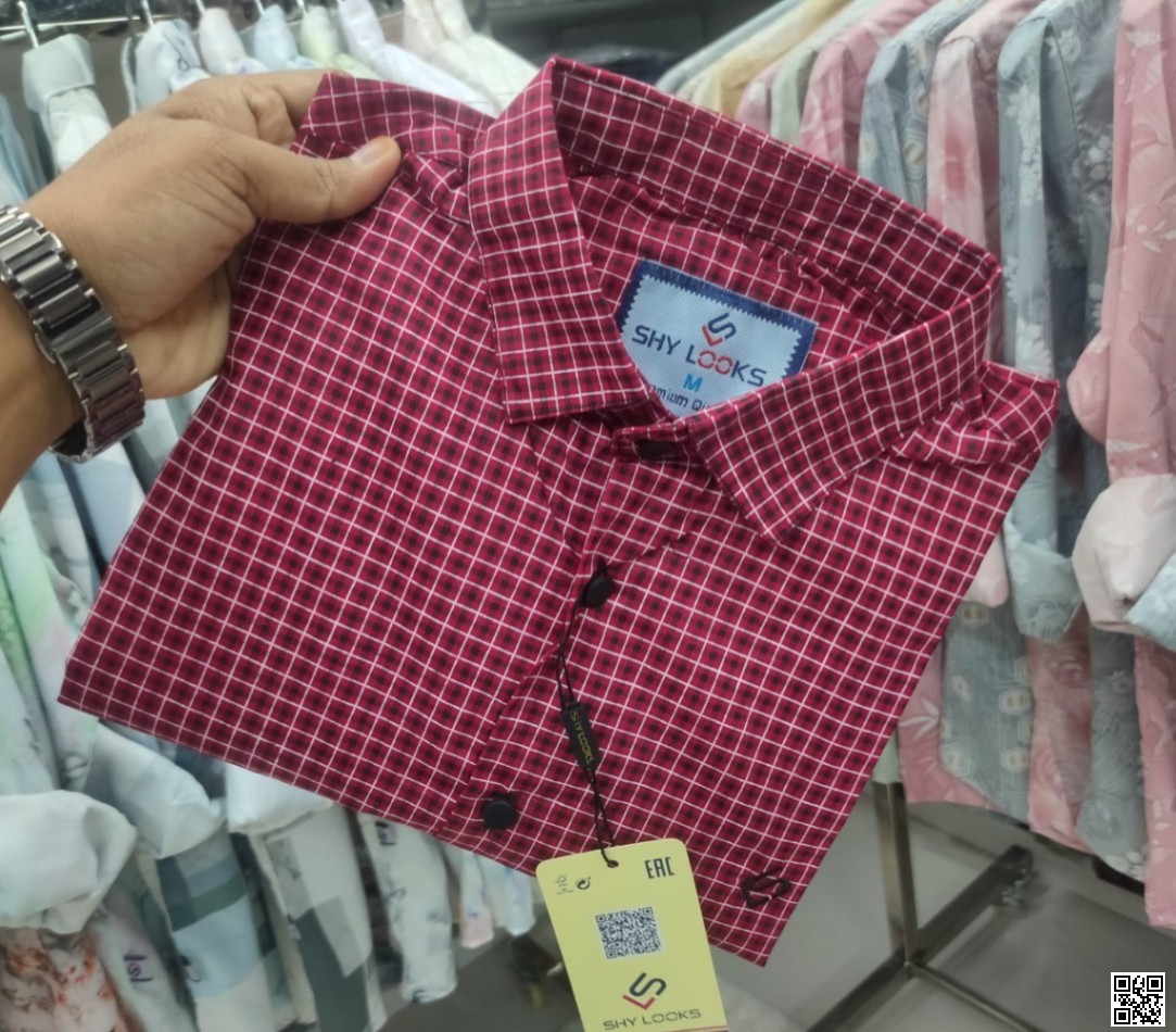 Cotton full Sleeve Check Shirt for Men's (SL-16)